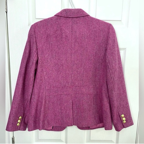 NWOT - Talbots Bright Pink Classic Shetland Blazer - Petite - Picture 4 of 7